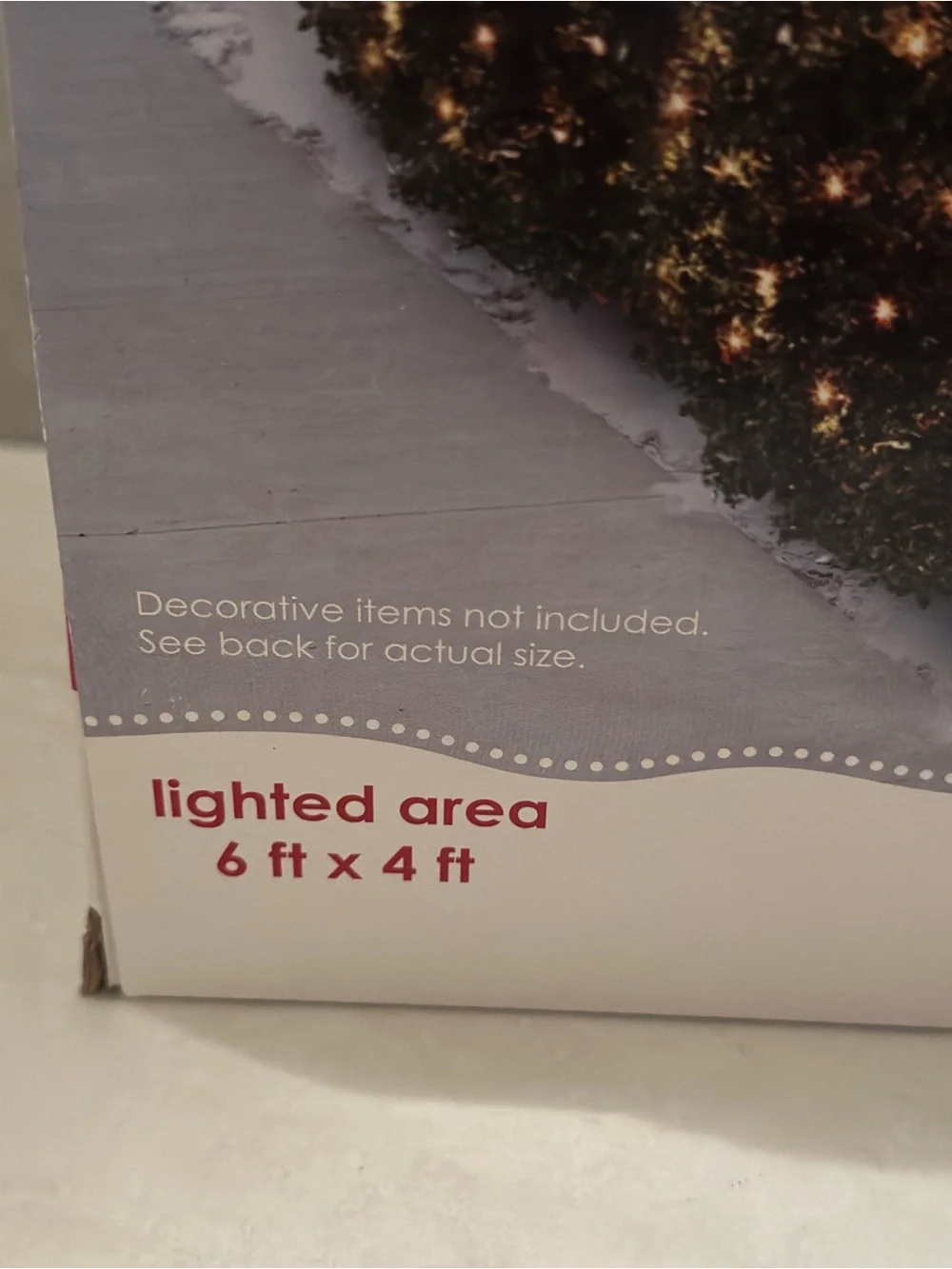 Holiday Time Clear Net Lights 6 FT X 4 FT Green Wire Holiday Christmas Open Box